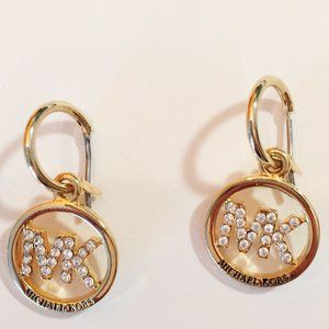 Michael Kors Gold Tone, Crystal Glitz Earrings